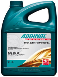 Купить моторное масло Addinol Giga Light MV 0530 LL 5W-30, 5л Артикул 4014766241108 - inomarca.kz