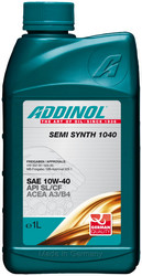 Купить моторное масло Addinol Semi Synth 1040, 1л Артикул 4014766072702 - inomarca.kz